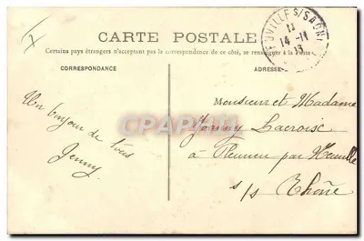 Dziedzictwo La Haute-Barde (Touraine) — Widok dolmena na placu Orfanatu — Foto. P. Cotas, 24 rue Communes, Paryż — Rewers
