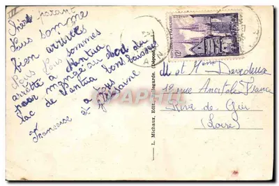 Collonges (Ain) — Colonie de Vacances de Claire-Joie — éditeur L. Michaux, Bâlegarde — Verso