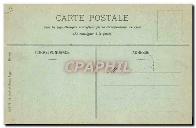 海滩女子 — 1907年 — ASSUS，出版商 Hâb-el-Oued，阿尔及尔 — 背面