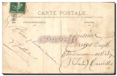 Soldaten in uniform — straatbeeld met fiets — J. L. C. n°43 — Achterkant