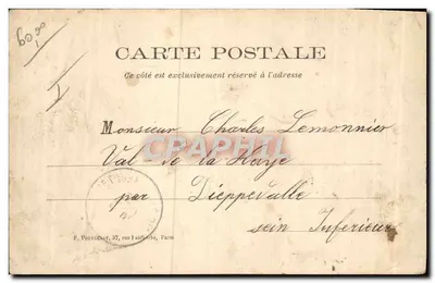 Vincennes - Os Caçadores em Exercício — F. POURCHAT, Paris — Verso