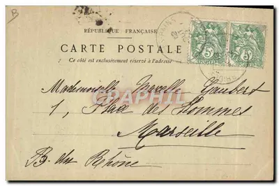 Vrouw in traditioneel kledingstuk van Saint-Etienne-de-Cuines (Savoie) — uitgever H.P. Dugliz, n° 223 — serie 'Bande' — Achterkant