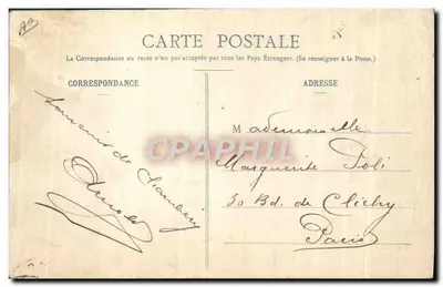 Trajes da Saboia — St-Colomban-des-Villards — E. Reynaud, editor, n°22 — Verso