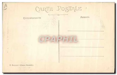 Costumi di Savoia (Maurienne) — donna in costume tradizionale — E. Reynaud, n° 55 — Verso