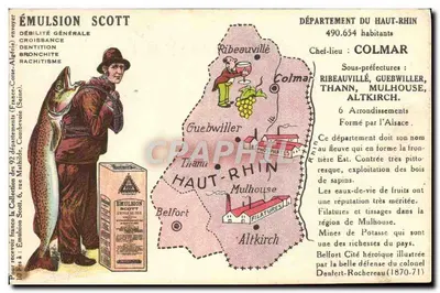 Departement des Haut-Rhin — geografische und touristische Karte — Verlag: Émulsion Scott