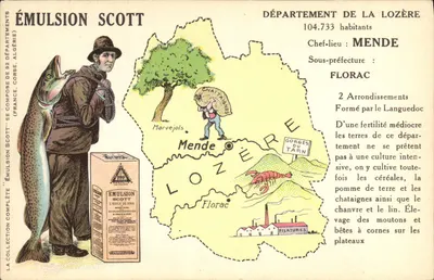 Département Lozère — Scott Emulsion — Werbeansichtskarte