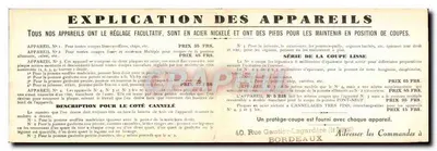 Appareils Forelle — Exposition Culinaire Paris 1927 — Gustave Forelle — Verso