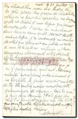 Châtelaillyon-Plage — playa animada — editor Raymond Bercevin, n° 6917 — Reverso