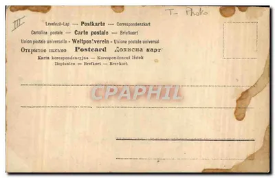 Stara pocztówka Fotografia Kobieta Dziecko — Rewers