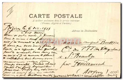 RÉALS perto de CAZOUls — Os Rápidos — Cliché Boyer - Edição E. D. B. — Verso