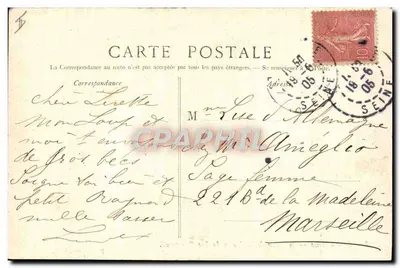 Las Vincennes — Wewnętrzna jaskinia Jeziora Daumesnil — P. Marmuse, Paryż — Rewers