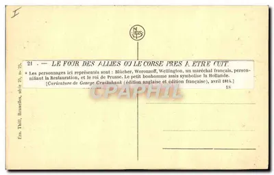 Le Four des Alliés — caricature politique — éditeur Neils, série 25, n°21 — Verso