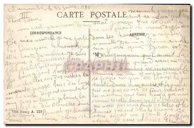 Baccarat — Città operaie incendiate — R. Boullet, n° 241, Lunéville — Verso