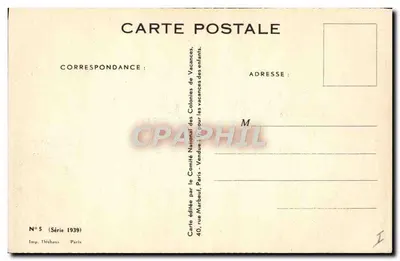 Dziewczynka, która wącha róże — Griserie! — rysunek François Rodana, seria 1939 — Rewers