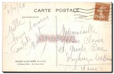 El viejo muro — Boissy-l'Aillerie (S.-et-O.) — editor desconocido — Reverso