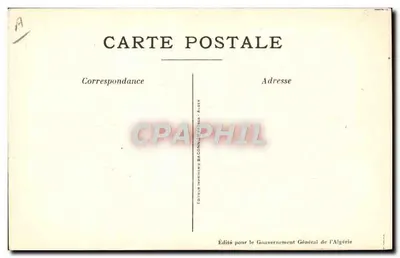 Fileurs — Cenas e Tipos Argelinos — Editora Impressora Baconne, Argélia, Série N° — Verso