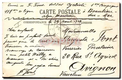 A ARMADA FRANCESA — Companhia de Ciclistas em Marcha — LL. — N° 132 — Verso