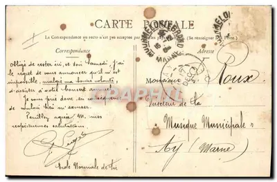 Camp de Châlons - Grande-Rue — Librairie Militaire Guérin Mourmelon — Rewers