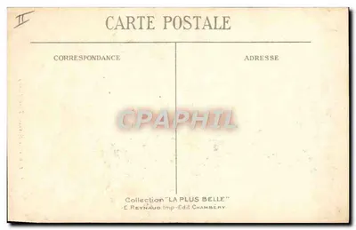 Kostiumy Savojskie (Tarentaise) — kobieta w tradycyjnym stroju — E. Reynaud, Imp.-Wyd. Chambéry — Rewers