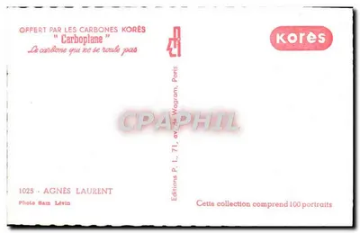 Agnès Laurent — portret kobiecy — Editions Korès, n°1025 — Rewers