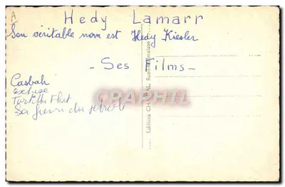 Hedy Lamarr — Portret — MGM — Rewers
