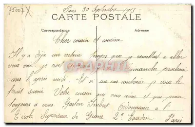 Paris — Hôtel des Invalides — Chapelle Saint-Louis, Côté Ouest — J.H. éditeur — Verso