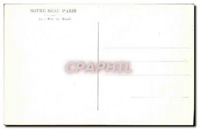 Rue de Rivoli — Paris — édition Notre Beau Paris — Verso