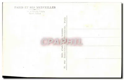Grande Palais — Parigi — Editore A. Leconte, 38 rue Sainte-Croix-de-Beaumont, Parigi — Verso