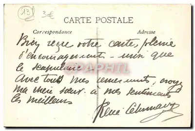 Marsella — Panorama del Fuerte Saint Jean — Edición Cidale 16 Cours Belsunce — Reverso