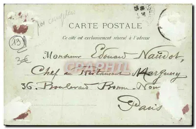 Marseille — A Catedral — Margnat Frères — Verso