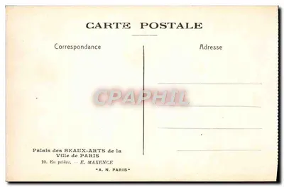 Virgem em oração — obra de arte — Palácio dos Belos-Artes da Cidade de Paris — Verso