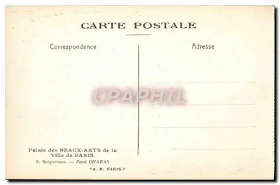 Mulheres e crianças em um lago — ilustração de Paul Pithathian — editada por Paul Chabas, Paris — Verso