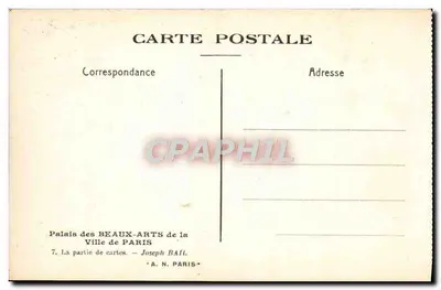 Cena de café — três pessoas — Palais des Beaux-Arts da Cidade de Paris, Joseph Bail — Verso