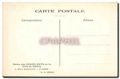 Marie Bashkirtseff — Retrato — Editor A. N. Paris, n°5 — Verso
