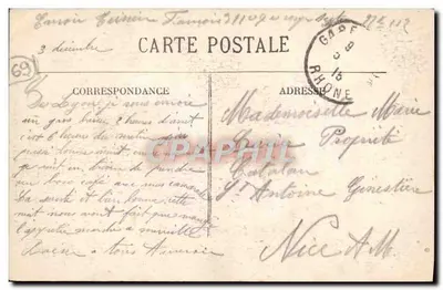 LYON — Pomnik Carnota i ulica République — E.R. n°172 — Rewers