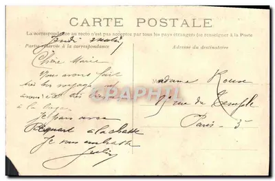 Reims — Arco do Triunfo Romano — Editor B. C. n° 100 — Verso