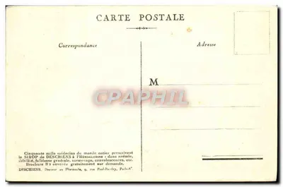 Paryż — Widok na Trocadéro — Ofiarowany przez Heinoglobine Descbiens — Rewers
