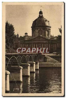 O Instituto da França — Vista do prédio com ponte sobre a Sena — Édition d'Art Yvon, Paris