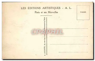 Paryż - Arc de Triomphe de l'Étoile - A. L. — Rewers