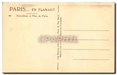 Notre-Dame de Paris — Fachada — Éditions d'Art 'Paris... en Flanant' n°44 — Verso