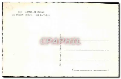 Il giardino pubblico - Il farfalla — Cambrai (Nord) — Editore Picquet — Verso