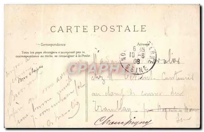 Bilhete postal antigo Palácio de Versalhes Interior da Capela Órgão — Verso