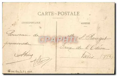 Parque de VERSAILLES — Grupo em mármore de Latona — editor não visível — Verso