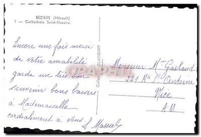 Béziers — Katedra św. Nazariusza — Kolekcja Glatigny — Rewers