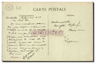 Marseille — Panoramische uitzicht van de Haven van La Joliette — Druk. E. Le Deloy — Achterkant