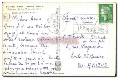 Falisy Corniche d'Or — Côte d'Azur — Wydawnictwo MEXICHROME — Rewers