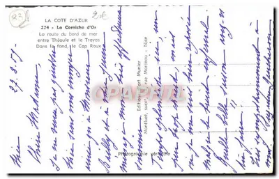 La Corniche d'Or — Trasa nad morzem między Théoule a Cap Roux — Munier — Rewers