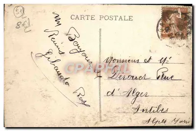 Reims - A Estação — V. Thulllier, editor, Reims, n° 199 — Verso