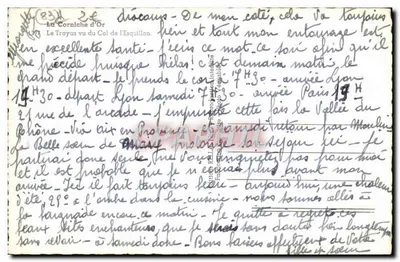 La Corniche d'Or — Widok z Przełęczy Esquillon — Wydawca: La Corniche d'Or, nr 129 — Rewers