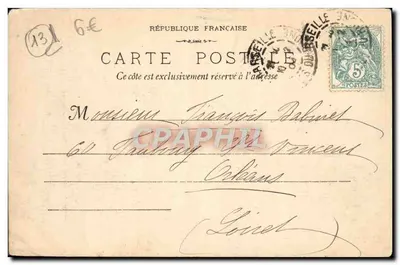 Marseille - Perspectief van de Allées de Meilhan en de Capucines — Fototypie E. Lacour, 19, rue Thubaneau — n°90 — Achterkant